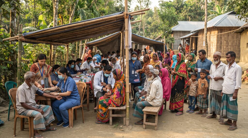 Home medical camp in bangladeshi village 202607112159