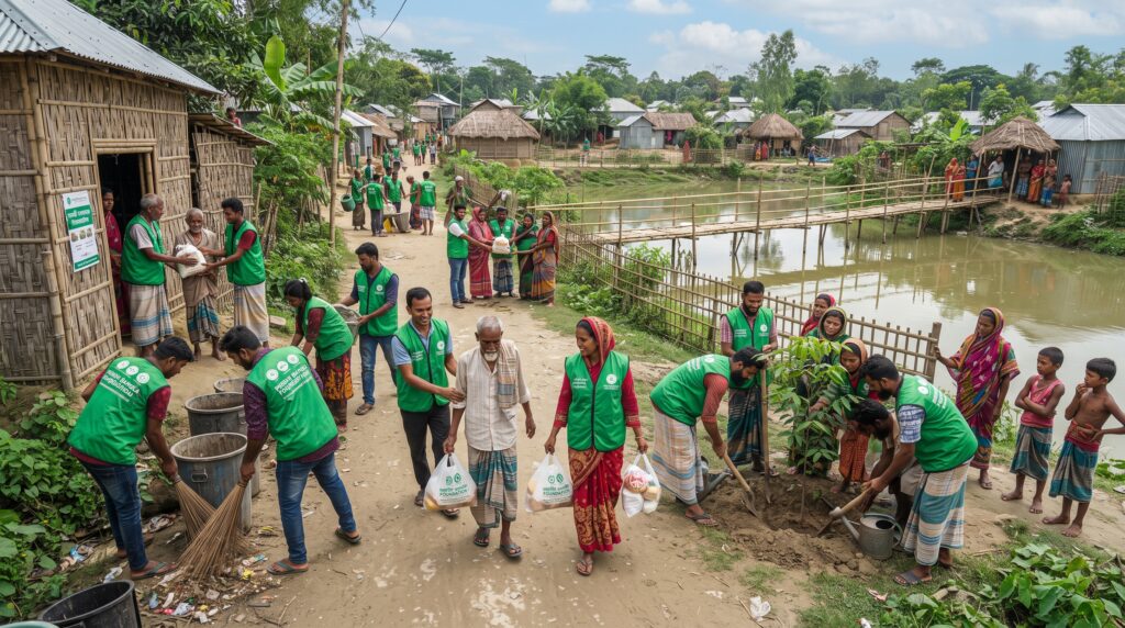 Home volunteers cleaning village road… 2k 202607120030