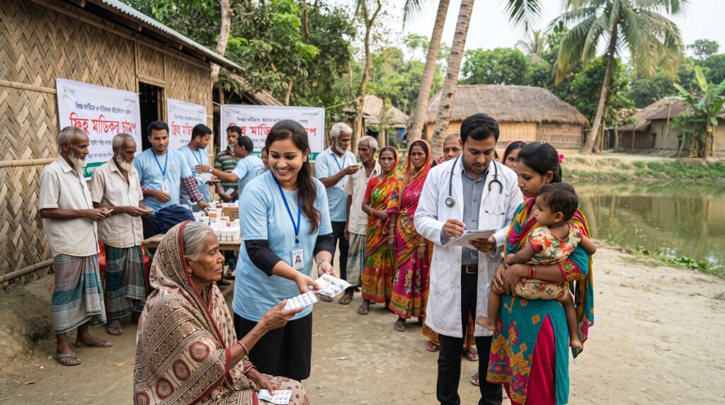 Home volunteers distributing medicine… 2k 202607112200